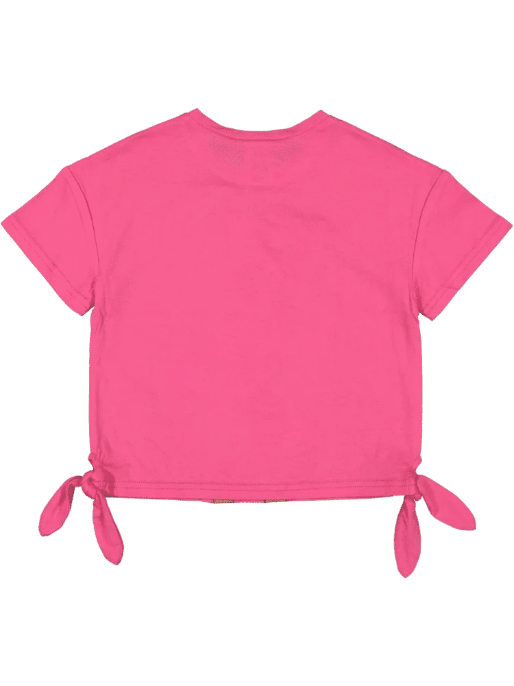 Pink Graphic Tie-Side T-Shirt (1)