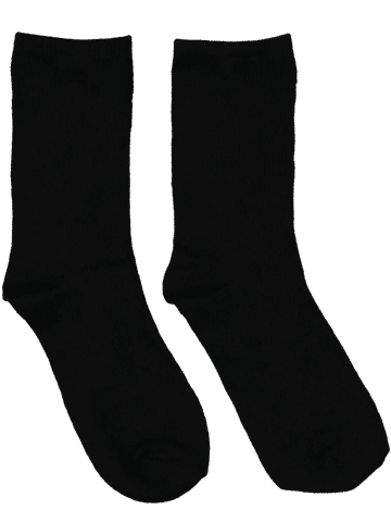 Classic Black Ribbed Socks