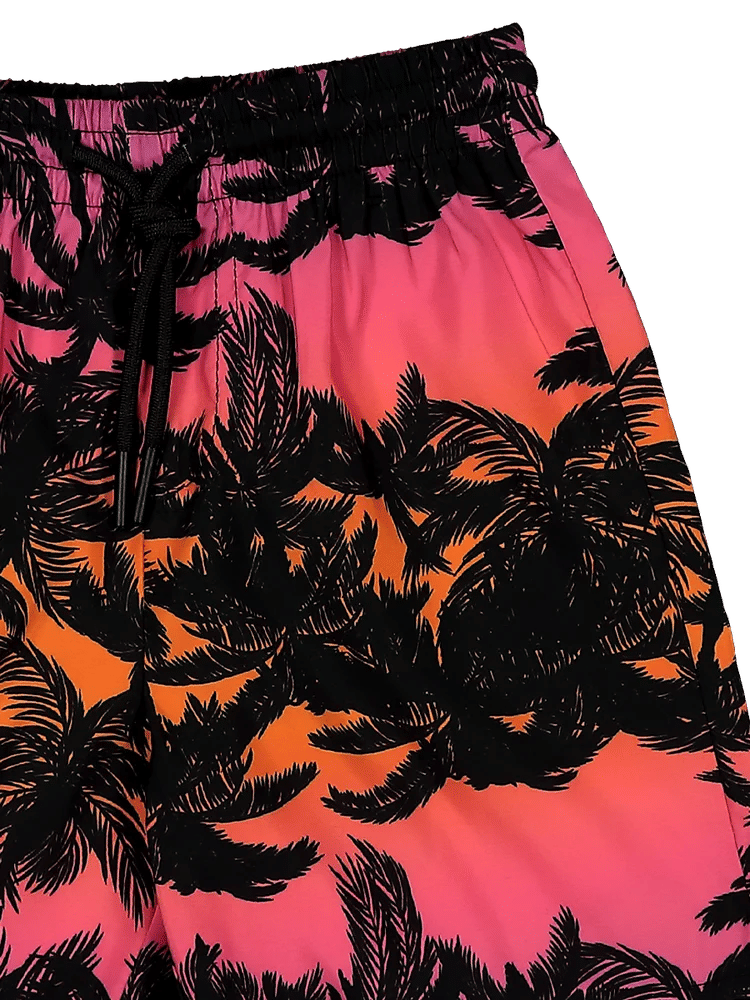 Palm Print Ombre Board Shorts (2)