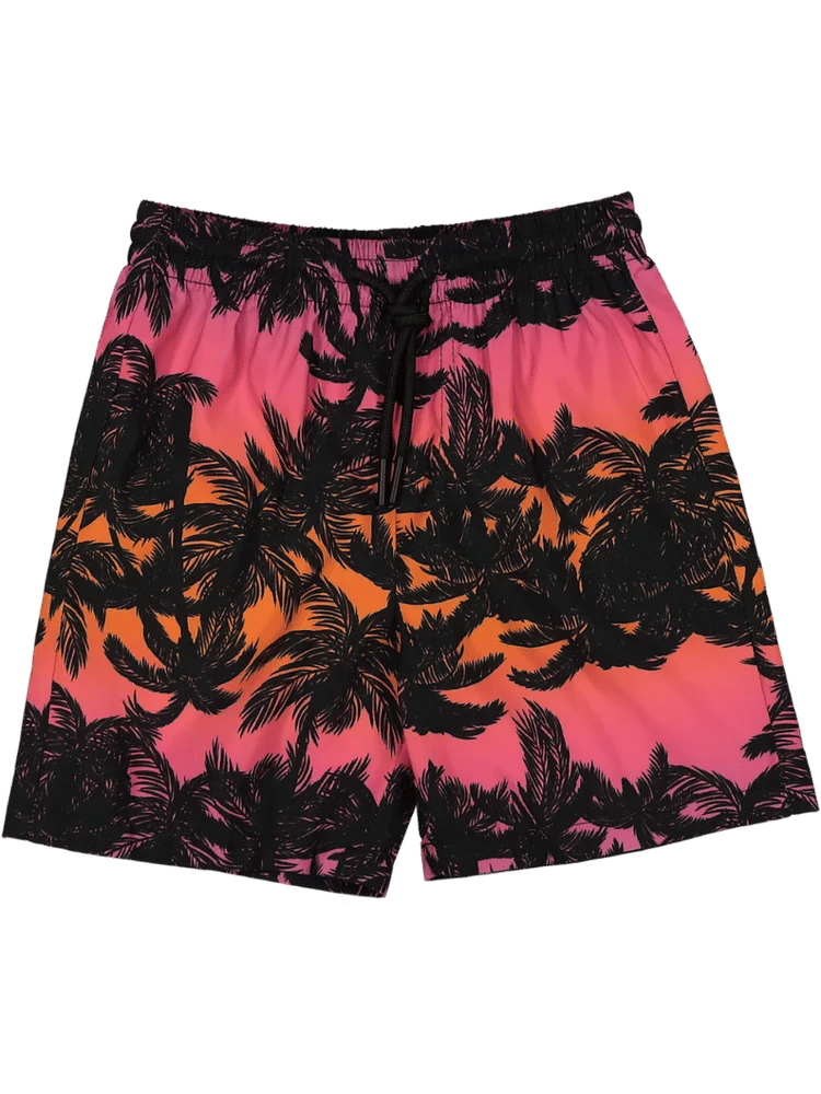 Palm Print Ombre Board Shorts