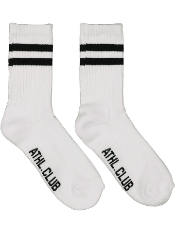 White Striped Athl-Club Socks