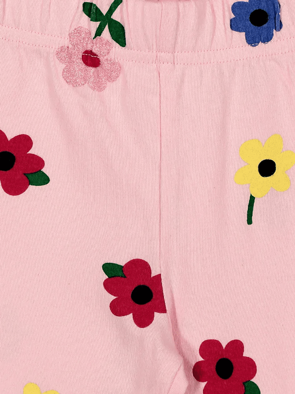 Floral and Solid Legging Set (2)