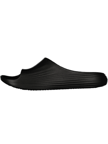 Black Moulded Slide Sandals