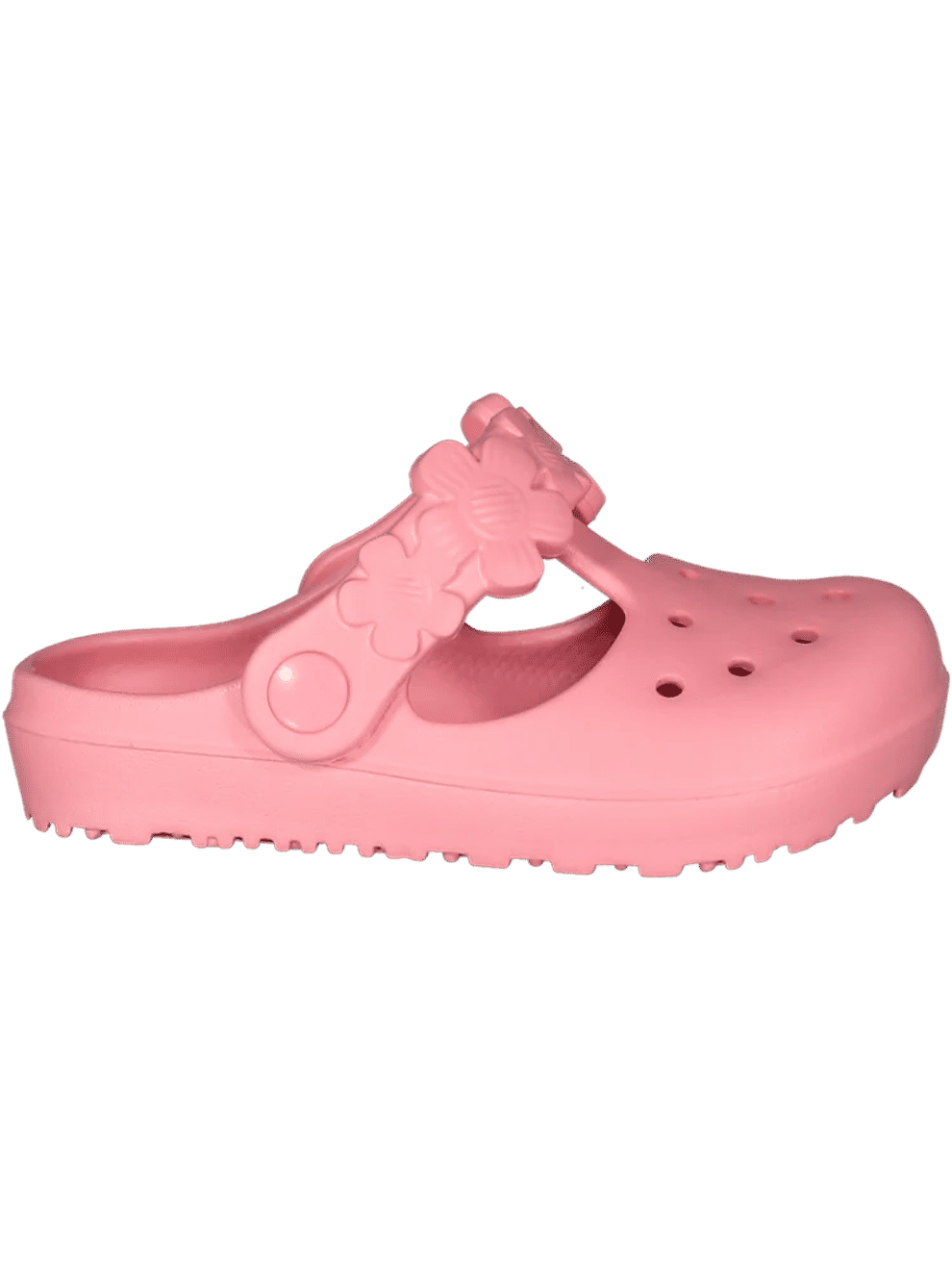 Pink Flower Detail Moulded Sandal
