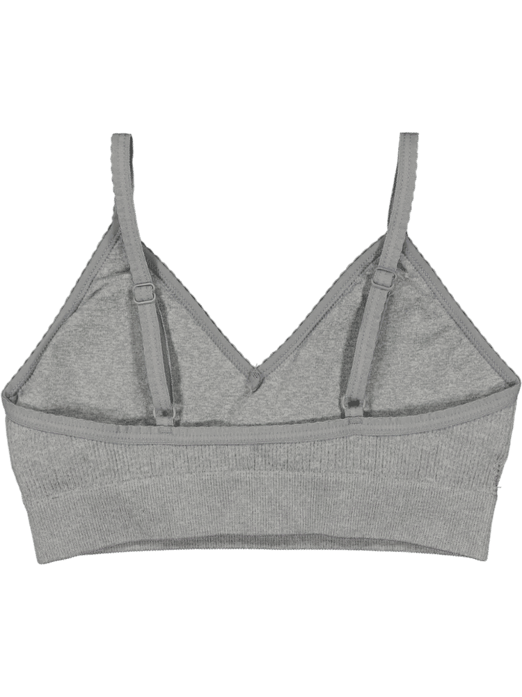 Seamless Ribbed Bralette Grey (1)