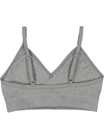 Seamless Ribbed Bralette Grey