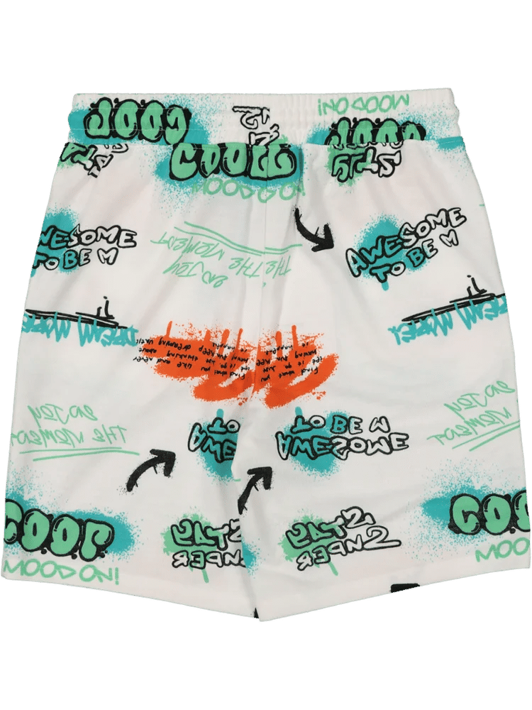 Graphic Print Casual Shorts (1)