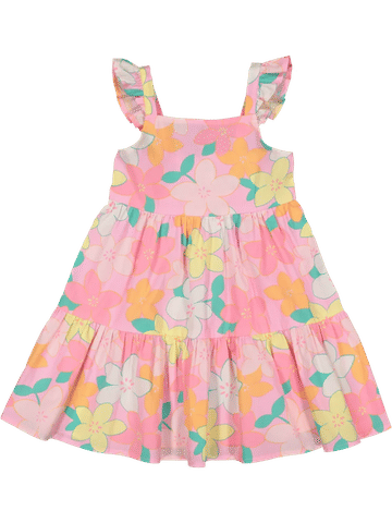 Floral Tiered Cotton Dress