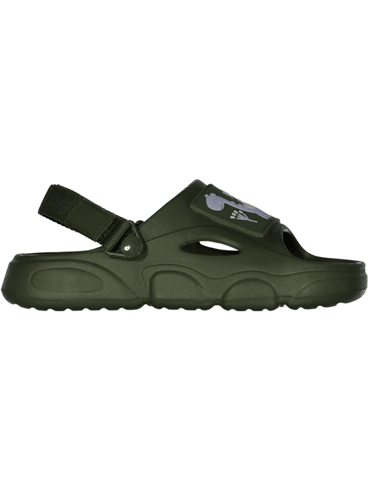 Olive Green Graphic Sandals
