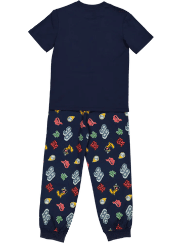 Navy Graphic Pyjama Set