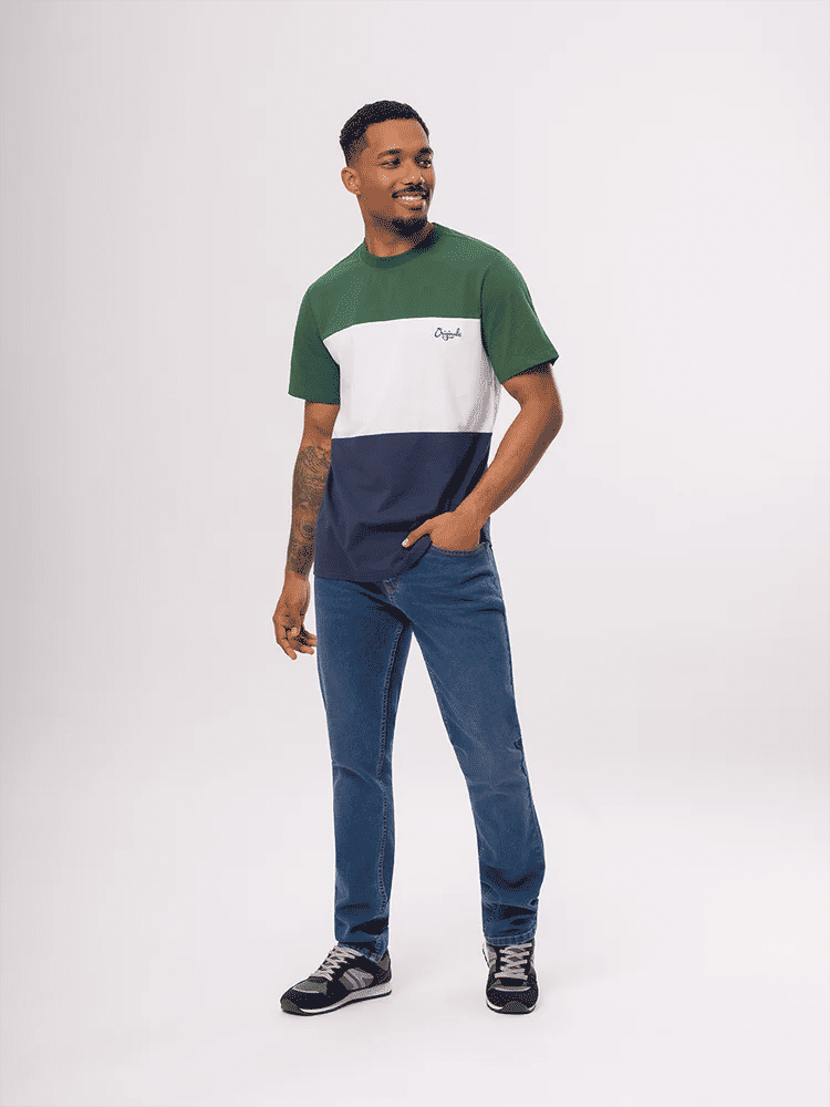 Colour Block Crew Neck T-Shirt (3)