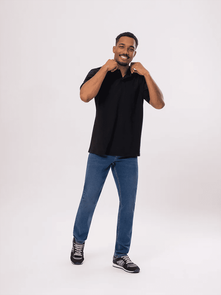 Black Classic Short Sleeve Golf Shirt (3)