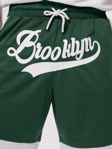Brooklyn Graphic Print Sports Shorts