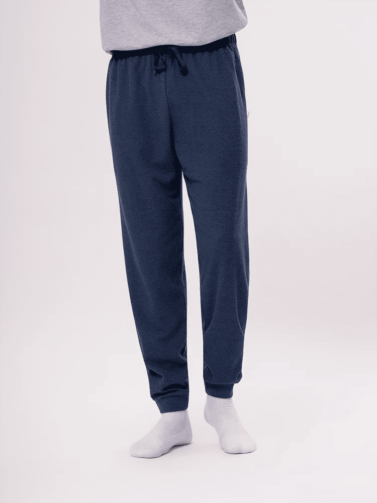 Navy Waffle Knit Joggers