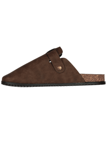Brown Buckle Moulded Sandal