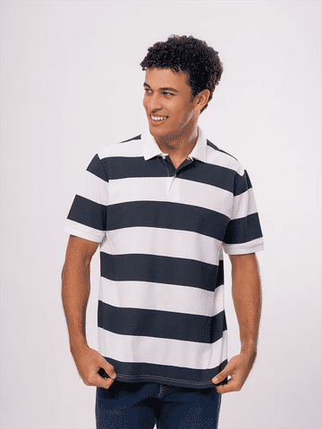 Striped Short Sleeve Golfer