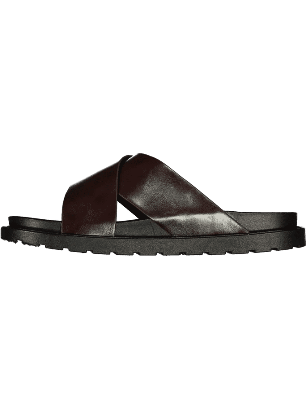 Dark Brown Cross-Strap Sandals (1)