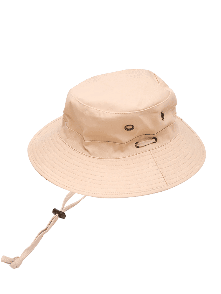 Classic Beige Wide Brim Bucket Hat