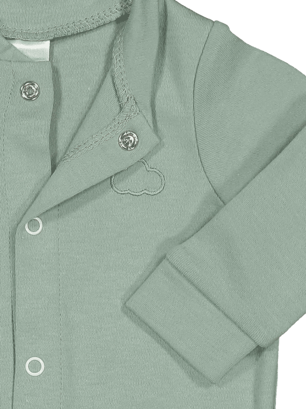 Sage Green Cotton Babygrow (2)