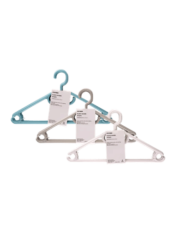 5 Piece Durable Plastic Hanger (Assorted)