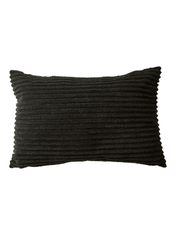 Black Ribbed Textured Scatter Cushion