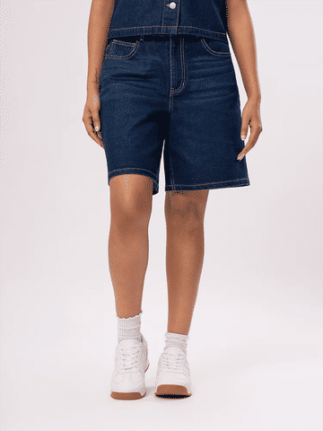Dark Denim Bermuda Shorts