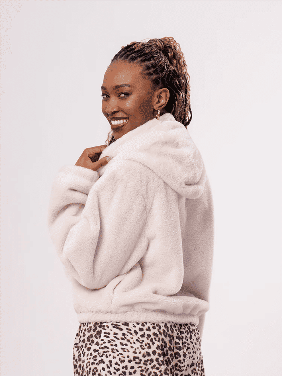 Edge Faux Fur Zip Hoodie (2)