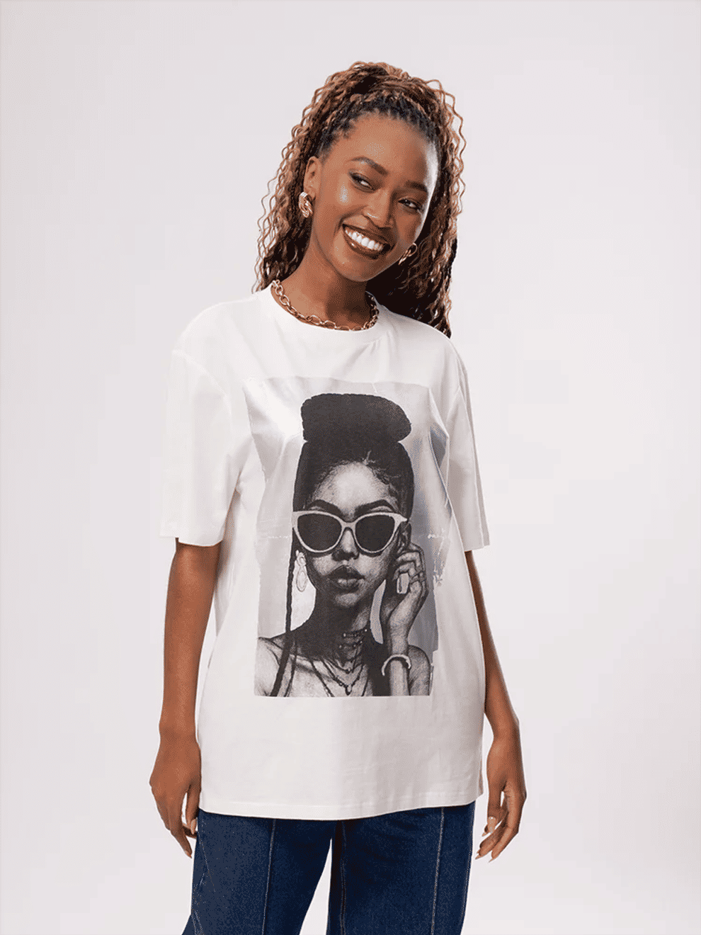 Edge Graphic Print Crew Neck T-Shirt