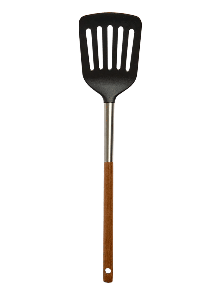 Slotted Turner with Wooden Handle (1)
