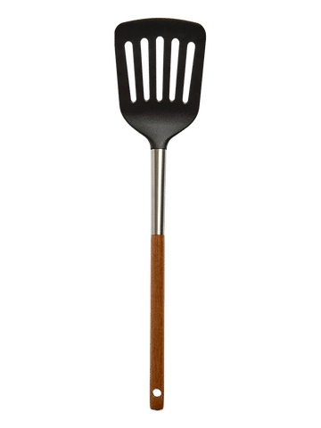 Slotted Turner with Wooden Handle