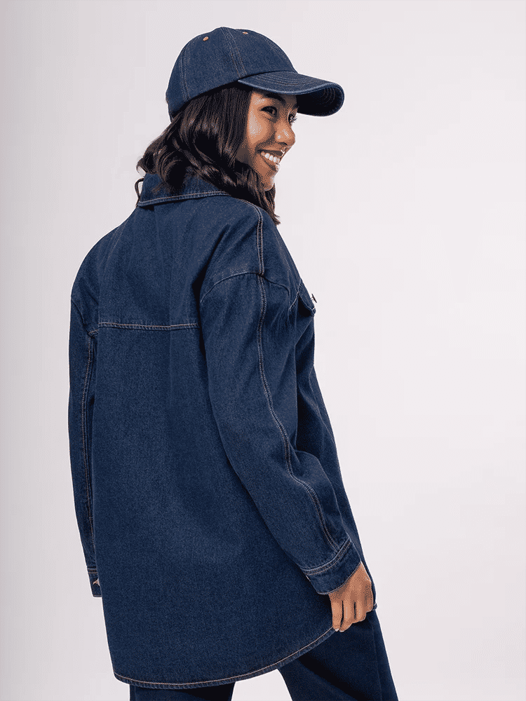 Dark Denim Button-Down Jacket (2)