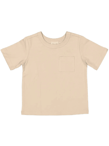 Beige Cotton Pocket T-Shirt