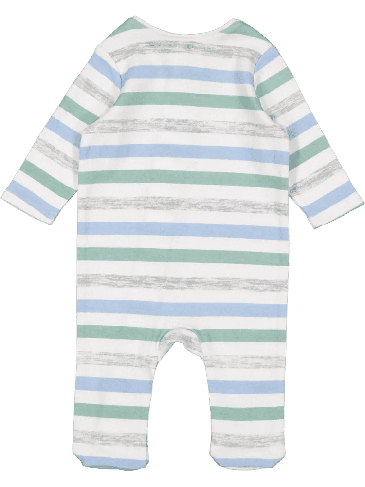 Striped Cotton Babygrow (1)
