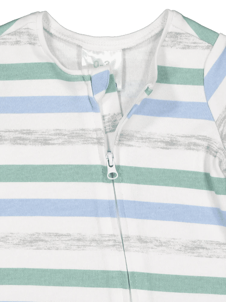 Striped Cotton Babygrow (2)