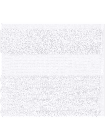 Soft White Ribbed Hand Towel