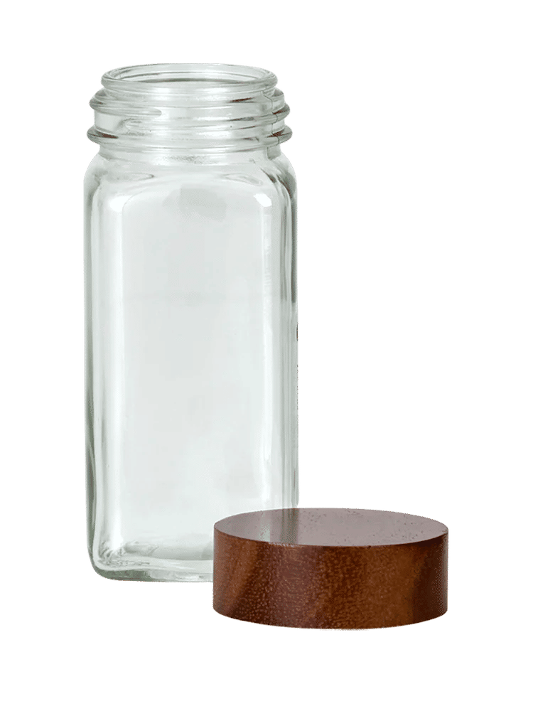 Glass Spice Shaker With Wood Lid (1)