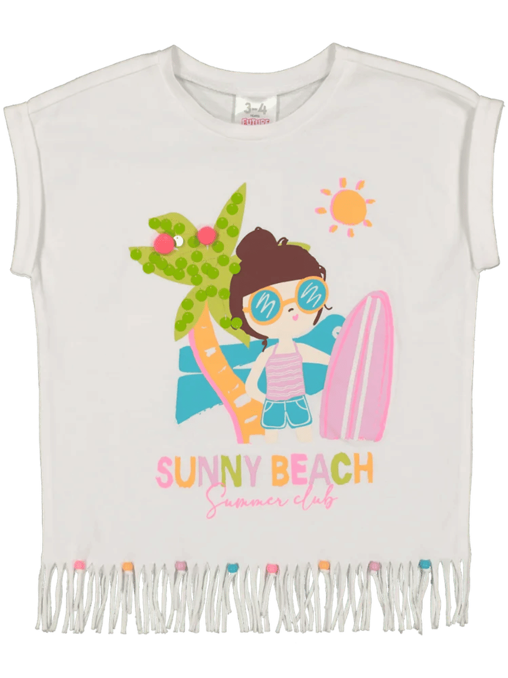 White Beach Graphic T-Shirt