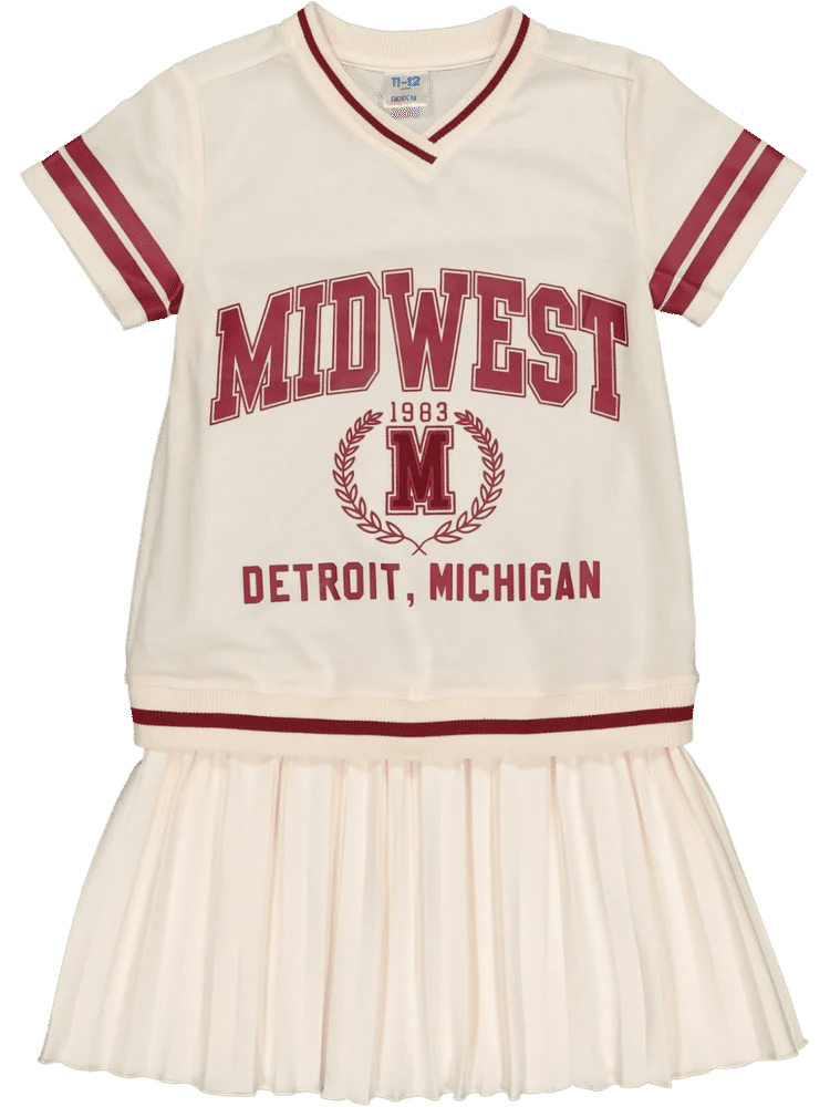 Midwest Graphic Pleated Dress