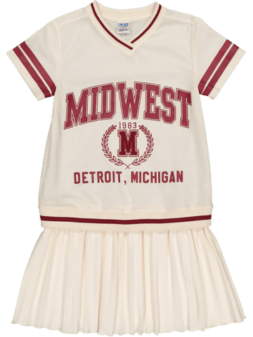 Midwest Graphic Pleated Dress