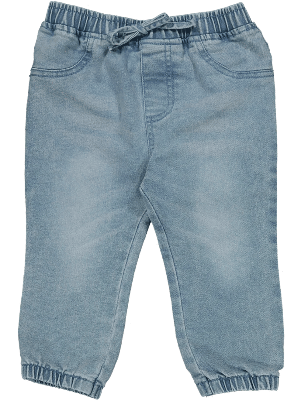 Light Wash Elastic Waist Jeans