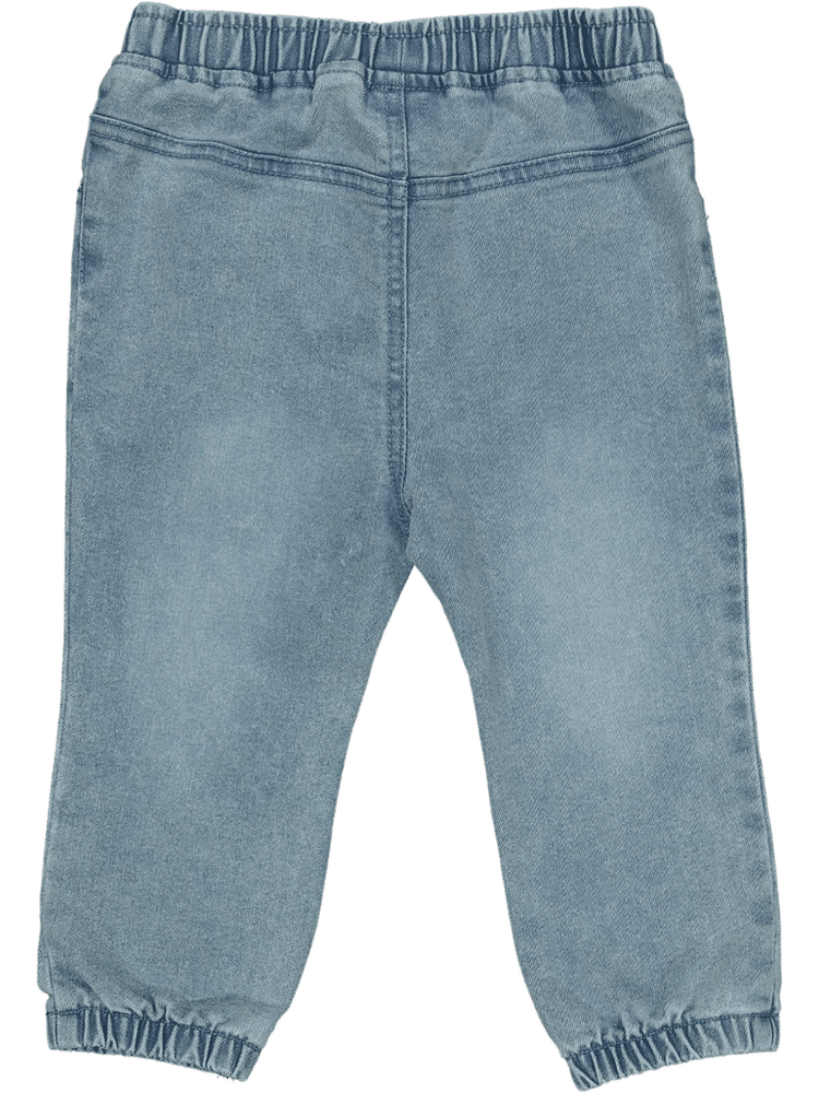 Light Wash Elastic Waist Jeans (1)