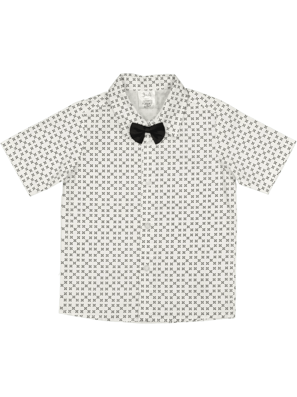 Printed Shirt With Bow Tie