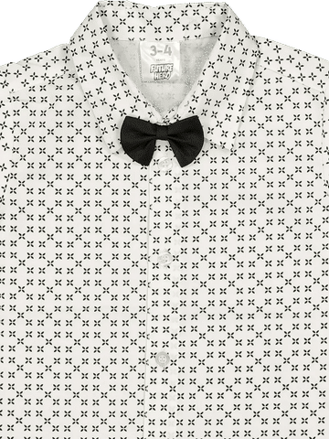 Printed Shirt With Bow Tie