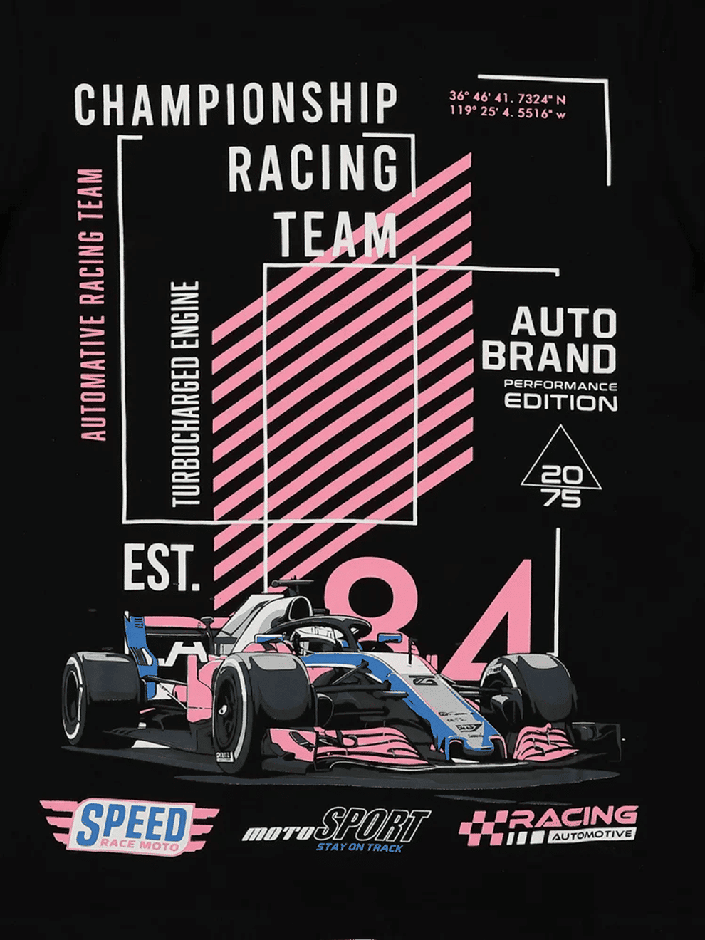 Racing Graphic Print Cotton T-Shirt (1)