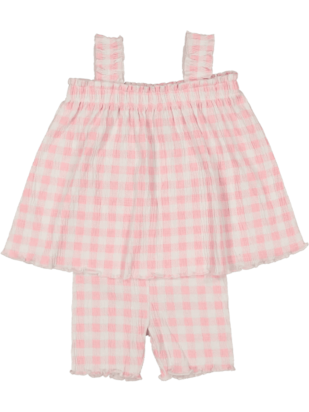 Pink Gingham Two Piece Set
