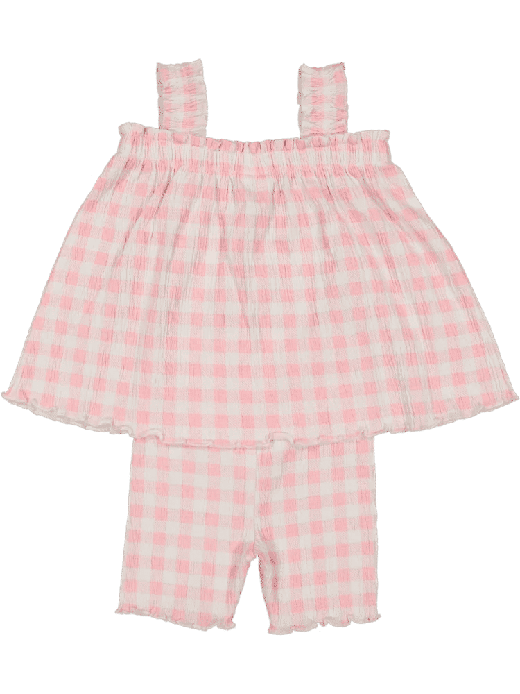 Pink Gingham Two Piece Set (1)