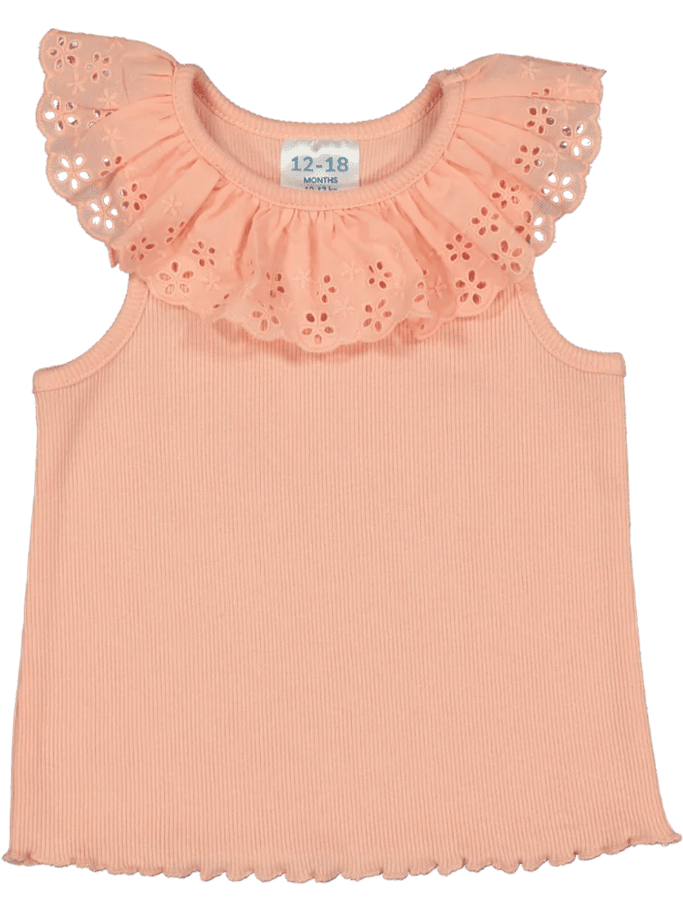 Peach Ribbed Cotton Vest