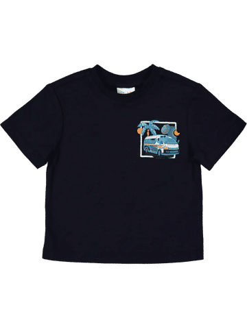 Deep Blue Graphic T-Shirt