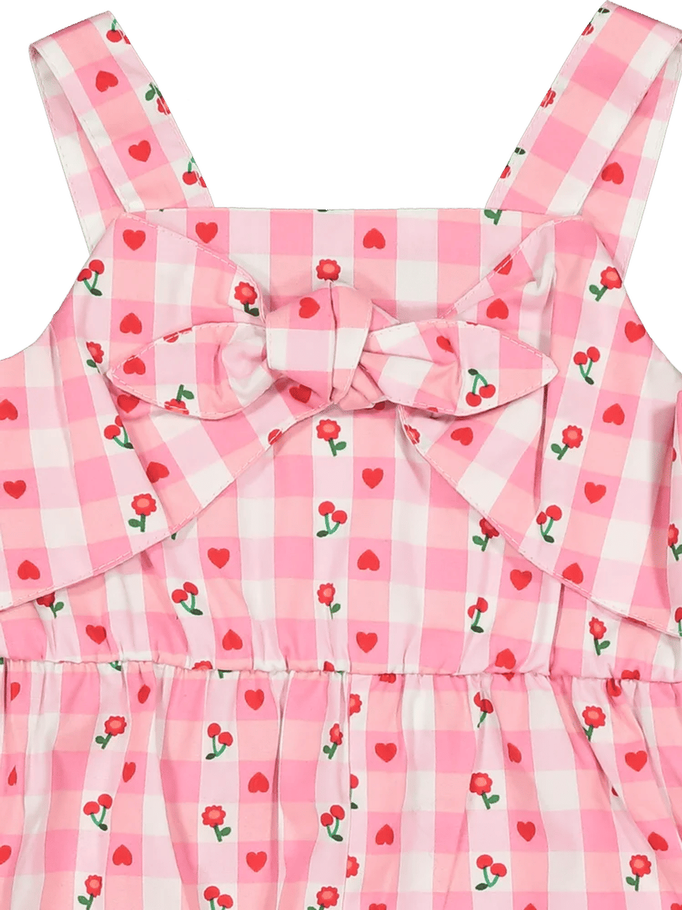 Pink Gingham Bow Romper (2)