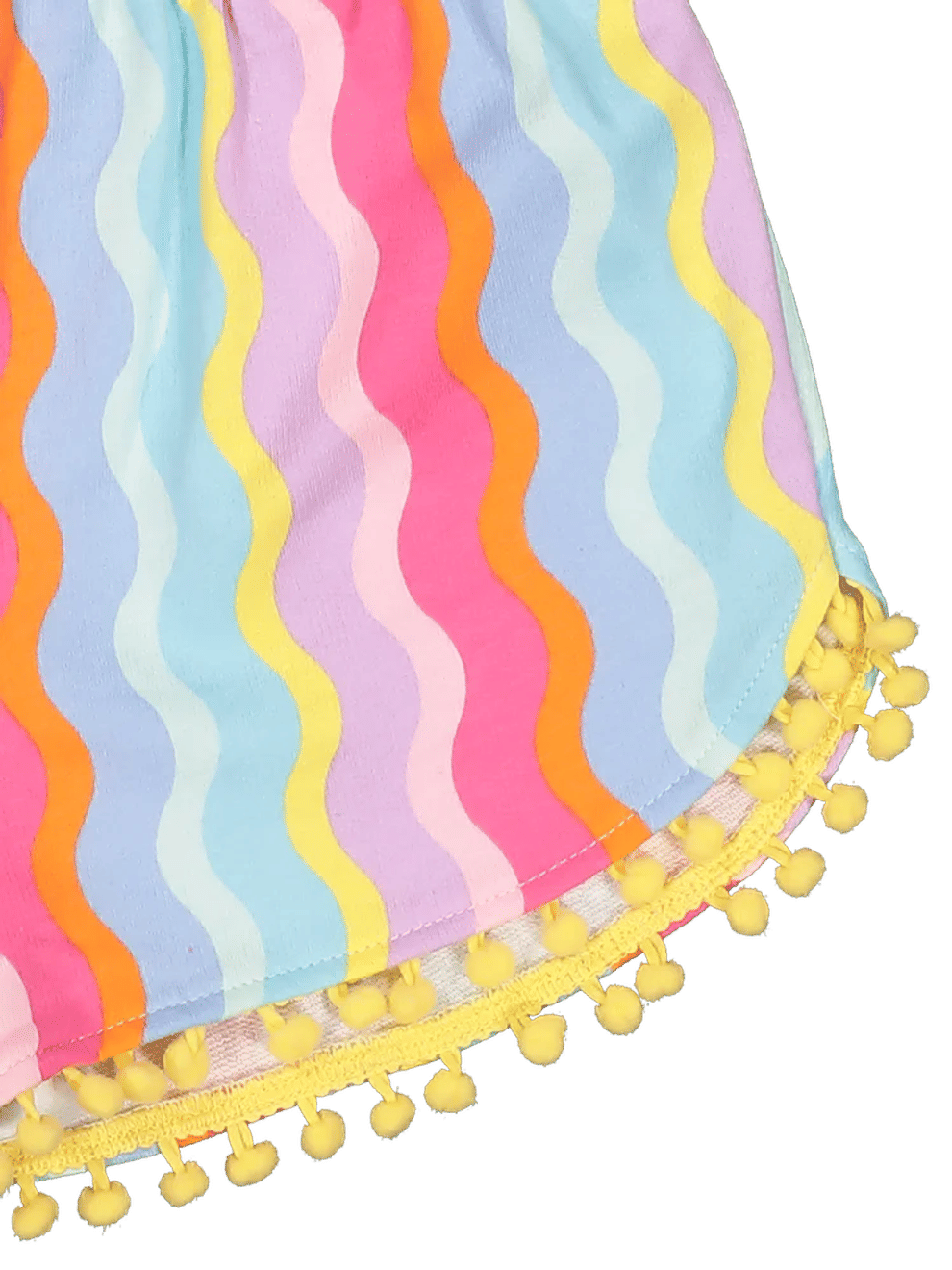 Vibrant Wave Print Shorts (1)